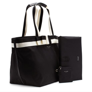 KateSpade Bag ケイトスペードバッグ 黒のトートバッグ　マザーズバッグ　アメリカから個人　輸入　おむつかえマット付