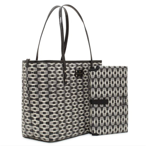 KateSpade Bag ケート　スペードバッグ 緑、紺のストライプアメリカ　限定　ベビートートバッグ、マザーズ　トートバッグ　アメリカ版　個人　輸入