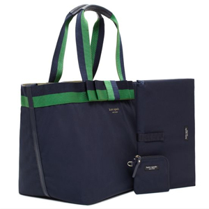 KateSpade Bag ケイトスペード　バッグ トートマザーズバッグ　紺/緑　ベビーバッグ　オムツパッド付　アメリカ　限定　直　輸入